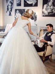 Свадебное платье Кавита. Силуэт Пышное, А-силуэт. Цвет Белый / Молочный. Вид 2