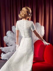 Свадебное платье Тофа. Силуэт А-силуэт, Прямое. Цвет Белый / Молочный. Вид 2