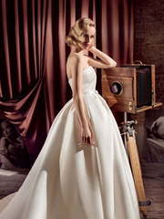 Свадебное платье Лирон. Силуэт Пышное, А-силуэт. Цвет Белый / Молочный, Айвори / Капучино. Вид 2