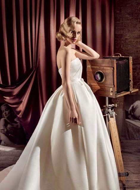 Свадебное платье Лирон. Силуэт Пышное, А-силуэт. Цвет Айвори / Капучино, Белый / Молочный. Вид 2