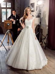 Свадебное платье Авителл. Силуэт А-силуэт. Цвет Белый / Молочный. Вид 1