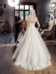 Свадебное платье Авителл. Силуэт А-силуэт. Цвет Белый / Молочный. Вид 2