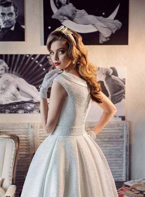 Свадебное платье Таис. Силуэт А-силуэт. Цвет Белый / Молочный. Вид 2