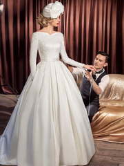 Свадебное платье Нельсон. Силуэт Пышное, А-силуэт. Цвет Белый / Молочный. Вид 1