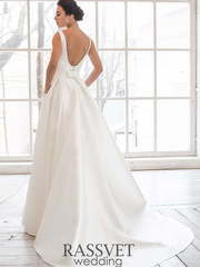 Свадебное платье Тесси. Силуэт А-силуэт. Цвет Белый / Молочный. Вид 2