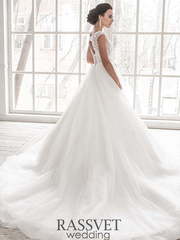 Свадебное платье  Эммануэль. Силуэт А-силуэт. Цвет Белый / Молочный. Вид 2