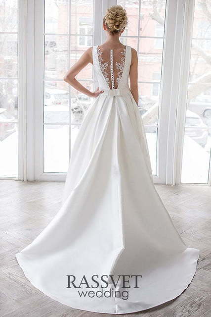 Свадебное платье Тринити. Силуэт Пышное, А-силуэт. Цвет Белый / Молочный. Вид 2