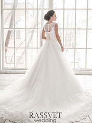 Свадебное платье Розетта. Силуэт Пышное, А-силуэт. Цвет Белый / Молочный. Вид 2