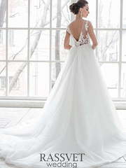 Свадебное платье Анри. Силуэт А-силуэт. Цвет Белый / Молочный. Вид 2