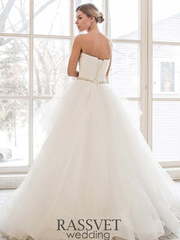 Свадебное платье Нелли. Силуэт Пышное, А-силуэт. Цвет Белый / Молочный. Вид 2