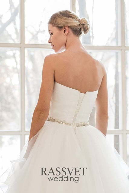 Свадебное платье Нелли. Силуэт Пышное, А-силуэт. Цвет Белый / Молочный. Вид 4