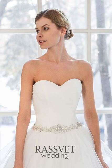 Свадебное платье Нелли. Силуэт Пышное, А-силуэт. Цвет Белый / Молочный. Вид 5