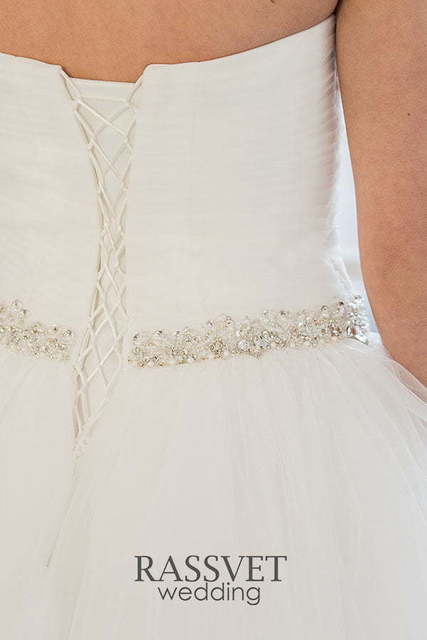 Свадебное платье Нелли. Силуэт Пышное, А-силуэт. Цвет Белый / Молочный. Вид 6