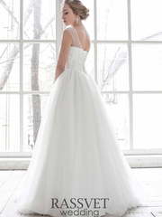 Свадебное платье Амалия. Силуэт Пышное, А-силуэт. Цвет Белый / Молочный. Вид 2