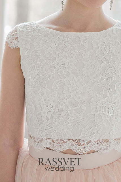 Свадебное платье Рейн. Силуэт Пышное, А-силуэт. Цвет Персик / Оранжевый, оттенки Розового. Вид 4