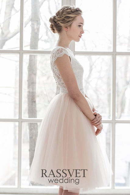 Свадебное платье Рейн. Силуэт Пышное, А-силуэт. Цвет Персик / Оранжевый, оттенки Розового. Вид 5