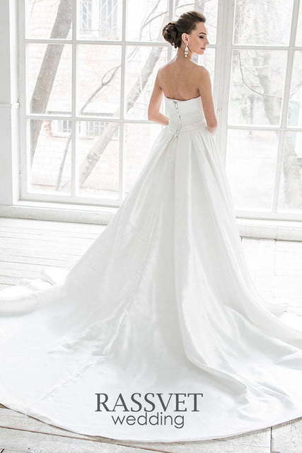 Свадебное платье Натали. Силуэт А-силуэт. Цвет Белый / Молочный. Вид 2