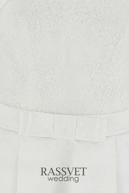 Свадебное платье Натали. Силуэт А-силуэт. Цвет Белый / Молочный. Вид 4