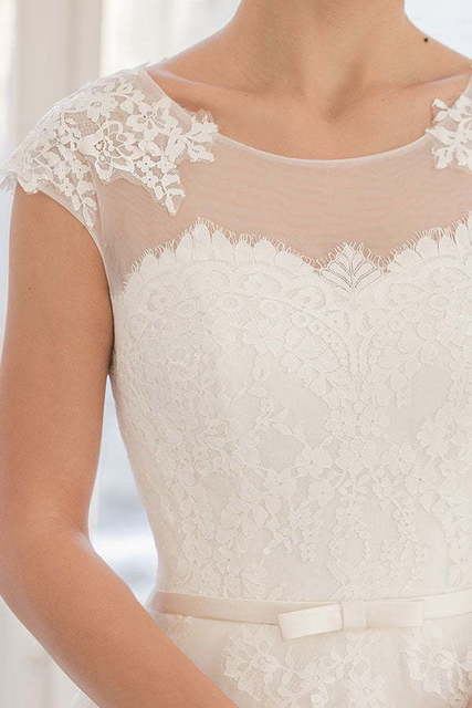 Свадебное платье Линда 1. Силуэт Пышное, А-силуэт. Цвет Белый / Молочный, Айвори / Капучино. Вид 3