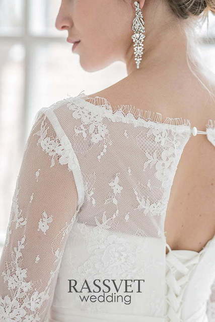 Свадебное платье Эвелин. Силуэт Пышное, А-силуэт. Цвет Белый / Молочный. Вид 7