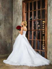 Свадебное платье Каролина. Силуэт Пышное, А-силуэт. Цвет Белый / Молочный. Вид 2