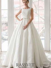 Свадебное платье Лейла. Силуэт Пышное, А-силуэт. Цвет Белый / Молочный. Вид 1