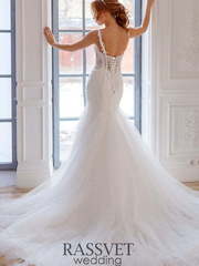 Свадебное платье Аманда. Силуэт А-силуэт, Рыбка. Цвет Белый / Молочный. Вид 2