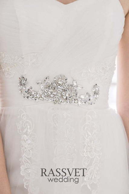 Свадебное платье Лианн. Силуэт Рыбка, А-силуэт. Цвет Белый / Молочный. Вид 4