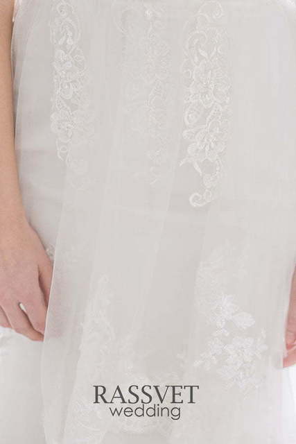 Свадебное платье Лианн. Силуэт Рыбка, А-силуэт. Цвет Белый / Молочный. Вид 5