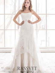 Свадебное платье Филлис. Силуэт А-силуэт, Рыбка. Цвет Белый / Молочный. Вид 1