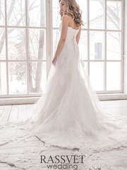 Свадебное платье Филлис. Силуэт А-силуэт, Рыбка. Цвет Белый / Молочный. Вид 2