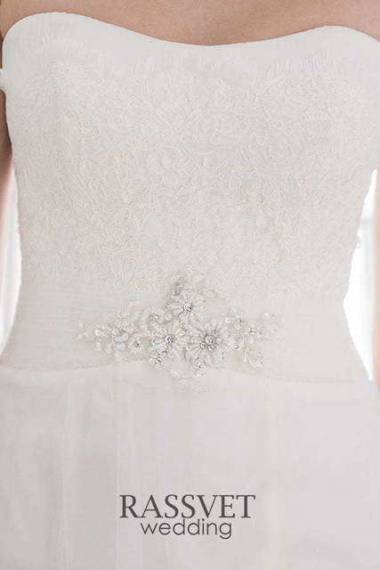 Свадебное платье Филлис. Силуэт Рыбка, А-силуэт. Цвет Белый / Молочный. Вид 5