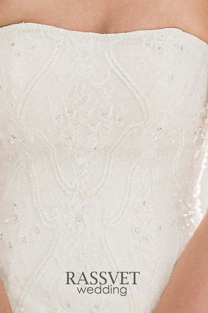 Свадебное платье Теа. Силуэт А-силуэт. Цвет Белый / Молочный. Вид 4