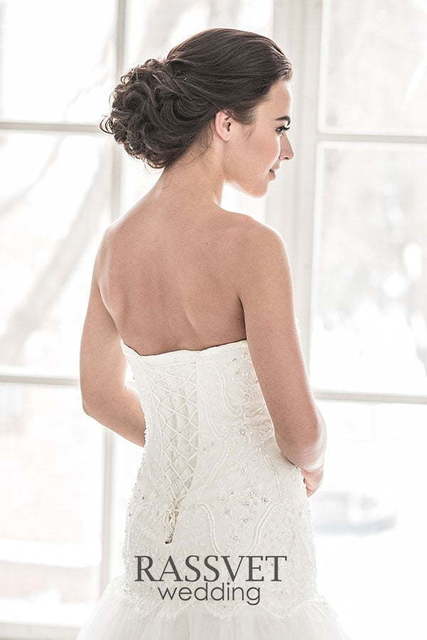 Свадебное платье Теа. Силуэт А-силуэт. Цвет Белый / Молочный. Вид 6