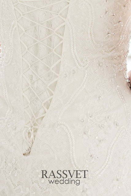 Свадебное платье Теа. Силуэт А-силуэт. Цвет Белый / Молочный. Вид 7