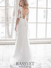 Свадебное платье Тиша. Силуэт А-силуэт, Рыбка. Цвет Белый / Молочный. Вид 2