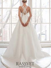 Свадебное платье Бель. Силуэт А-силуэт. Цвет Белый / Молочный. Вид 2