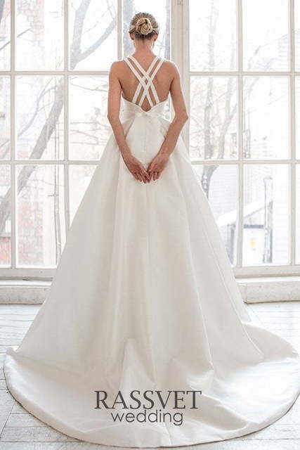 Свадебное платье Бель. Силуэт А-силуэт. Цвет Белый / Молочный. Вид 2