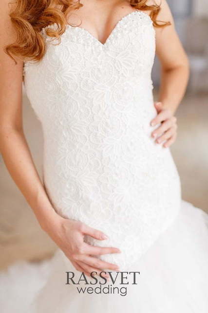 Свадебное платье Изабелла. Силуэт Рыбка, А-силуэт. Цвет Белый / Молочный. Вид 7