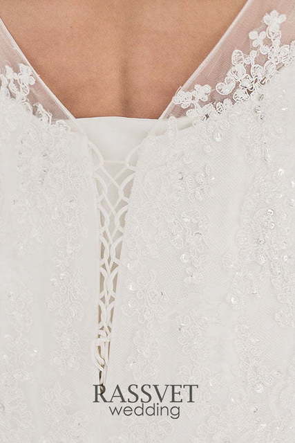 Свадебное платье Старла. Силуэт Рыбка, А-силуэт. Цвет Белый / Молочный. Вид 7