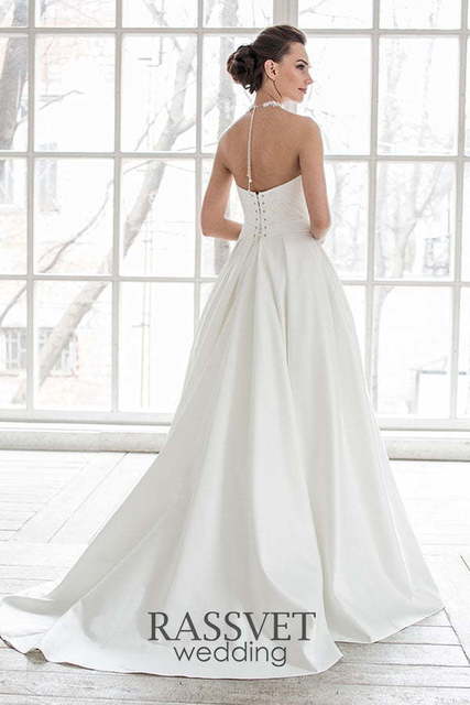 Свадебное платье Орнелла. Силуэт А-силуэт. Цвет Белый / Молочный. Вид 2