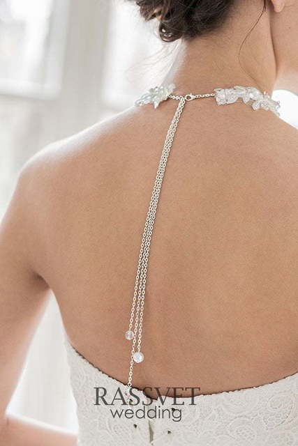 Свадебное платье Орнелла. Силуэт А-силуэт. Цвет Белый / Молочный. Вид 5