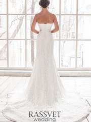 Свадебное платье Далия. Силуэт А-силуэт. Цвет Белый / Молочный. Вид 2