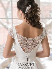 Свадебное платье Леона. Силуэт А-силуэт. Цвет Белый / Молочный. Вид 2