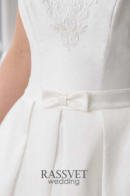 Свадебное платье Леона. Силуэт А-силуэт. Цвет Белый / Молочный. Вид 5