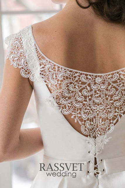 Свадебное платье Леона. Силуэт А-силуэт. Цвет Белый / Молочный. Вид 7