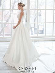 Свадебное платье Тесмира. Силуэт А-силуэт. Цвет Белый / Молочный. Вид 2