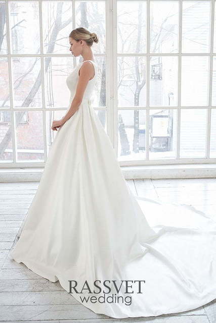 Свадебное платье Тесмира. Силуэт А-силуэт. Цвет Белый / Молочный. Вид 2