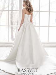 Свадебное платье Эстелла. Силуэт А-силуэт. Цвет Белый / Молочный. Вид 2