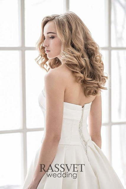 Свадебное платье Эстелла. Силуэт А-силуэт. Цвет Белый / Молочный. Вид 5